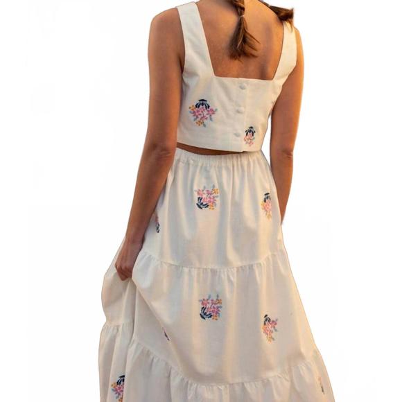 NEW MABLE rosemoor skirt set in off white - Picture 3 of 5